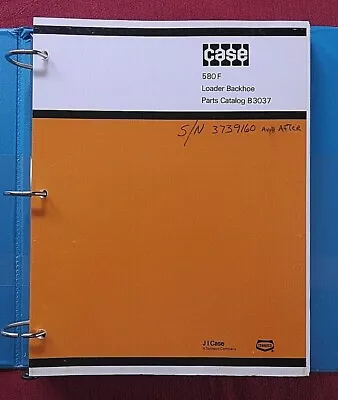 $77.96 • Buy 1980's CASE 580 F 580F TRACTOR LOADER BACKHOE PARTS CATALOG MANUAL W/BINDER