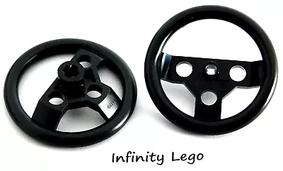 4 LEGO Technic Black Large Steering Wheel Sports Vehicle Car (2741) - 4 Pieces • $7.50