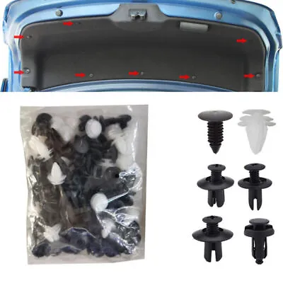 $11.99 • Buy Car Push Pin Rivet Clip Bumper Door Panel Retainer Fastener Trim Kit Accessories