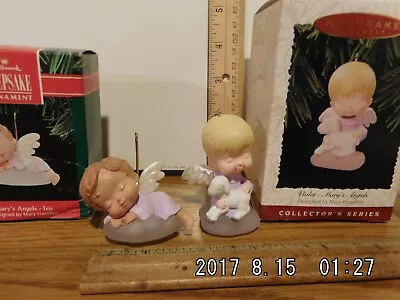 Hallmark 1991 Iris #4 & 1996 - Violet - #9 In The Mary's Angels Series Ornament • $29.95