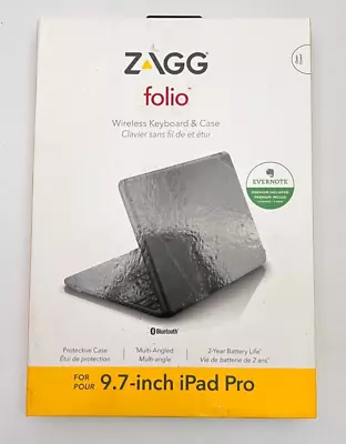 ZAGG Folio Case Hinged With Bluetooth Keyboard For Apple IPad Pro 9.7 - Black • $18.99