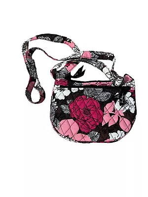 Vera Bradley MOCHA ROUGE LIZZY CROSSBODY Adjustable Little Hipster Purse • $24.99