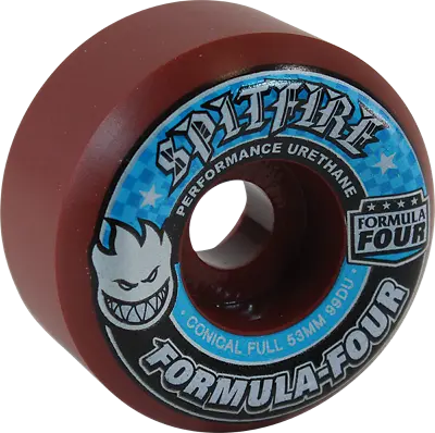 Spitfire Formula Four F4 Conical Full 53mm 99a Blood Red Skateboard Wheels • $48
