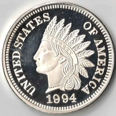 1994 INDIAN TYPE 2 Oz .999 Fine Silver • $60