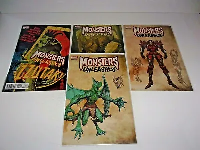 Monsters Unleashed 4 Book Lot All Variant Covers #1344 Marvel Comics 2017 • $5.56