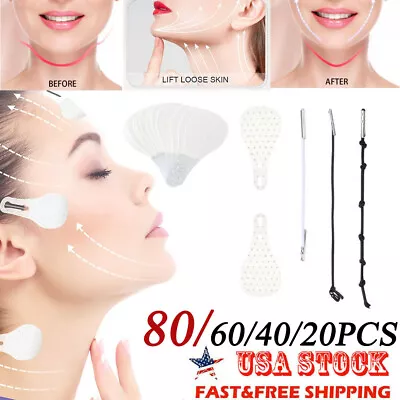 $7.68 • Buy 20/60/80Pcs V Tapes Shape Tape Anti Wrinkle Instant Face Neck Eye Lift Face Lift