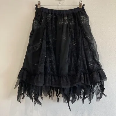 H.NAOTO Blood Women's Flare Skirt Black Gothic Lolita • $158