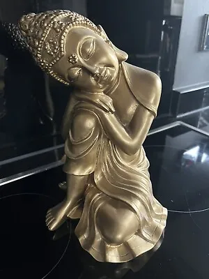 Buddha Garden Ornament Gold Effect Outdoor Indoor Statue • £10
