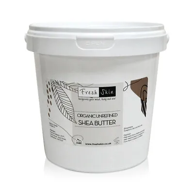 5KG Shea Butter Certified Organic - Unrefined Cold Pressed Pure Raw & Natural • £34.99