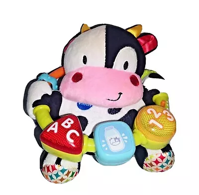 Vtech Lil' Critters Moosical Beads Plush Cow Lights Music 123 ABCs Soft Plush • $15.99