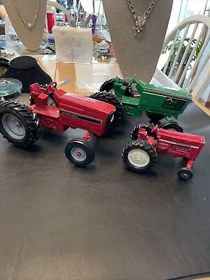 3 Toy Vintage Diecast Metal Tractors 2 International By Ertl  1 Unknown • $20