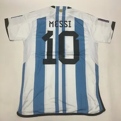 Lionel Messi - Argentina Home Jersey - 3 Star Edition (Size Adult Large) • $40