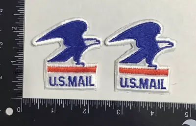 Vintage Lot Of 2 Post Office Standing Eagle Logo Iron-On Patches 1990's Defunct • $7.50