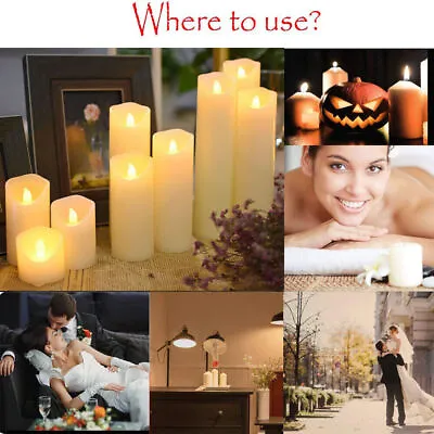 £7.59 • Buy LED Flameless Flickering Wax Candles Tea Light Battery Power Wedding Party Decor