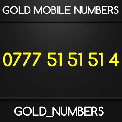 £200 • Buy Gold Diamond Vip Easy Special 0777 Mobile Number 07775151514