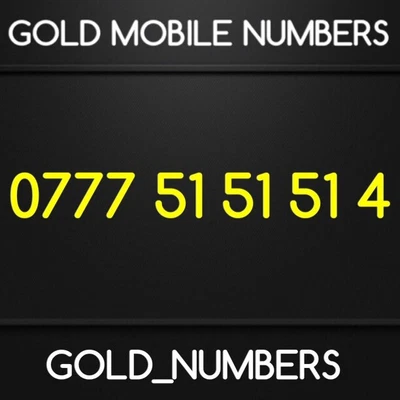 £200 • Buy Gold Diamond Vip Easy Special 0777 Mobile Number 07775151514