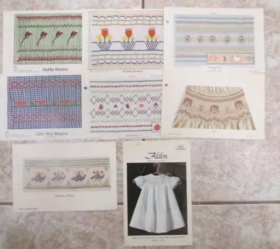 8 Vintage Smocking Plates Patterns - McCarn B. Beck MJ Taylor & Lil Stitches + • $6