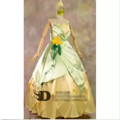 $65.50 • Buy Princess And Frog Tiana Cosplay Dress Costume Tailor Made Kid Adult Halloween@