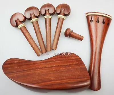 Ear Shape Rosewood Violin Parts AccessorieViolin Pegs Chinrest Tailpiece Endpin • $12.21