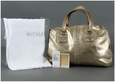 Michael Kors Genuine Leather Bronze Astor Metallic Lg. Satchel New Condition • $229.99
