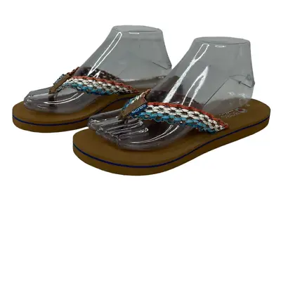 Skechers BOBS Thong Sandals Sunset Mystic Breese Flip Flops Multicolor Size 7  • $24