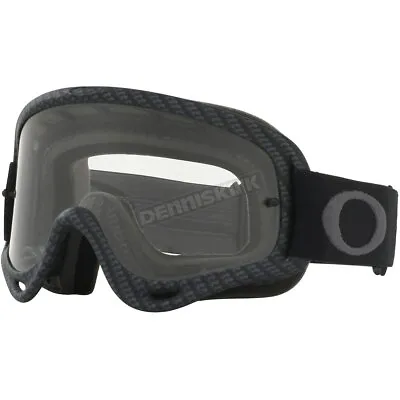 Oakley Matte Carbon Fiber O-Frame MX Goggles W/Clear Lens - 0OO7029 70295500 • $49