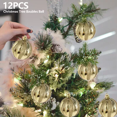 12Pcs Christmas Tree Xmas Balls Decorations Baubles Party Ornament ➲ • $19.09