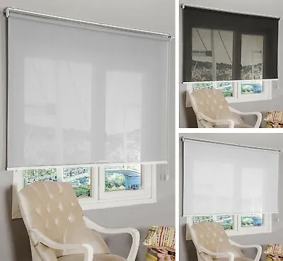 £0.99 • Buy Sunscreen Magic Roller Blinds In Grey, White, Charcoal  Many Sizes , 200cm Drop
