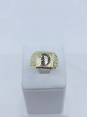 Real 10k Solid Gold Ring Initial - Anillo En Oro De Hombre Incial  • $247.50