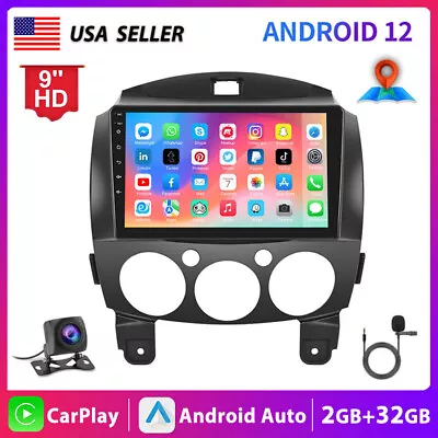 Carplay For 2007-2014 Mazda 2 Android 12 Car Stereo Gps Radio Wifi Navi Camera • $127.15