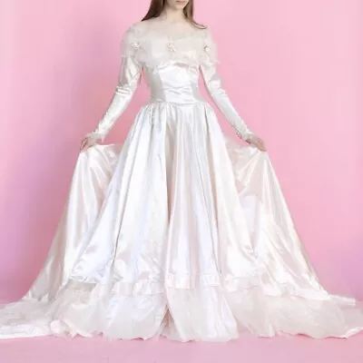 Vintage 40s Wedding Dress • $199