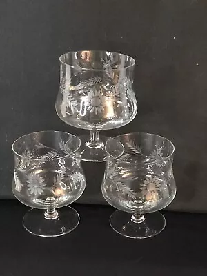 Vintage Crystal Shrimp Cocktail Chillers/Caviar Three 3 1960's AVITRA? Pre-owned • $29.48