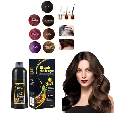 Hair Dye Shampoo 3 In 1 Instant Herbal Ingredients Gift Fast US Ship Champú Tint • $18.99