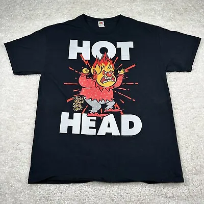 Vintage T Shirt Mens Black Hot Head Christmas Year Without Santa Claus Tee Y2K • $19.99