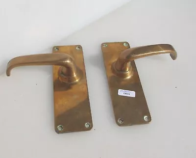 £30 • Buy Vintage Bronze Lever Door Handles Old Mid Century Art Deco Antique Copper