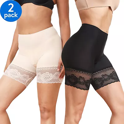 2PCS Ladies Anti Chafing Underwear Slip Shorts For Under Dress Boyshorts Panties • £13.99