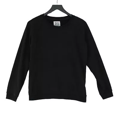 Zoe Karssen Women's Jumper M Black Cotton With Polyester Crew Neck Pullover • £15.90