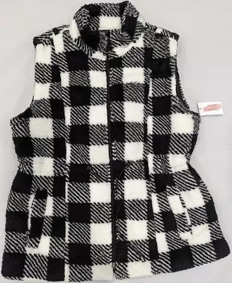 Jason Maxwell Women's Plaid Jacket Vest With Draw String Large (L) • $34