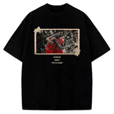 The Flu Game T-Shirt Iconic Michael Jordan & Scottie Pippen Moment Tee • $23.95