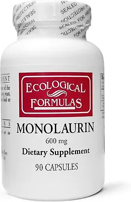 Ecological Formulas Monolaurin 600 Mg Creamy WhiteCapsule 90 Count (MONOL-600 • $45.99