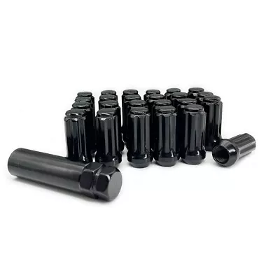 Set Of 24 M14x1.5 Lug Nuts Black For Chevy Silverado 1500 2500HD And GMC Sierra • $25.69