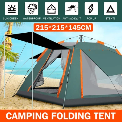 $67.99 • Buy Outdoor Camping Tent Instant Set Up 4-5 Person Pop Up Tents Hiking Fishing Dome