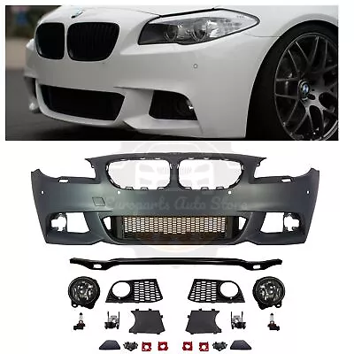 Bmw F10 Mtech Style Front Bumper Kit With Fog Lights For 2011-13 Bmw F10 W/ Pdc • $649