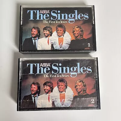 ABBA - The Singles - The First Ten Years (Double Cassette Tape) Epic 40-10 VGC • £5.99