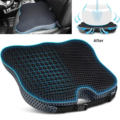 Universal Car Seat Cushion Thick Wedge Memory Foam Office Chair Comfort Pad Mat • £17.90