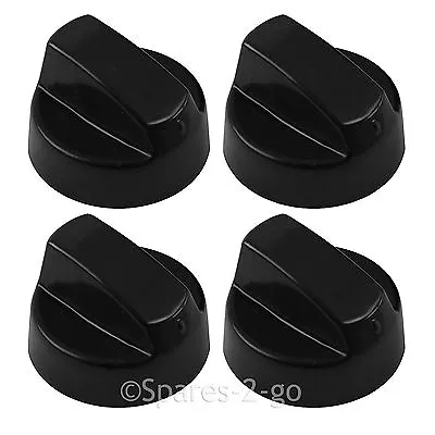 £8.79 • Buy 4 X INDESIT Black Oven Cooker Hob Control Knob Switch + Complete Adaptor Kit