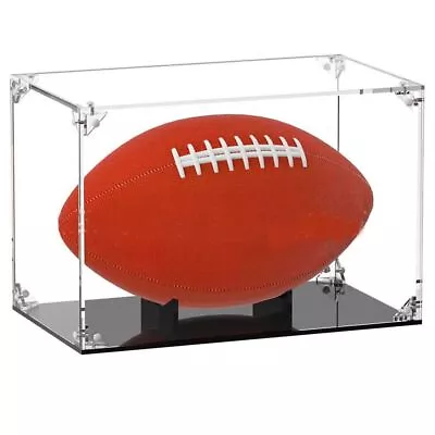 Acrylic Cube Showcase Football Display Case Ball Protector Memorabilia Box • $63.25