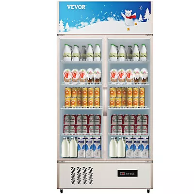 VEVOR Commercial Merchandiser Refrigerator Beverage Cooler 2 Doors 39 X27 X79  • $1386.99