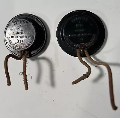 WW2 U.S. ARMY SIGNAL CORPS RADIO HEAD PHONES R-14 - Functional Earpieces • $20