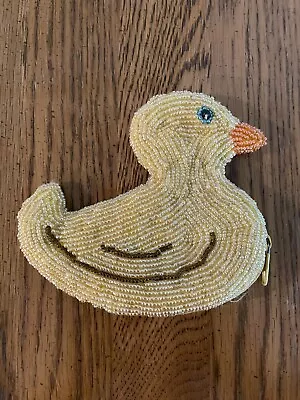 Vintage Beaded Coin Purse Duck • $22.88